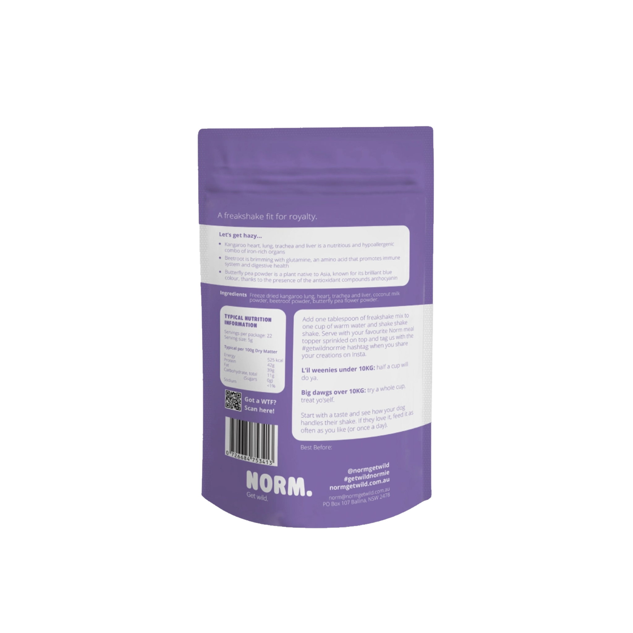 norm purple haze freakshake