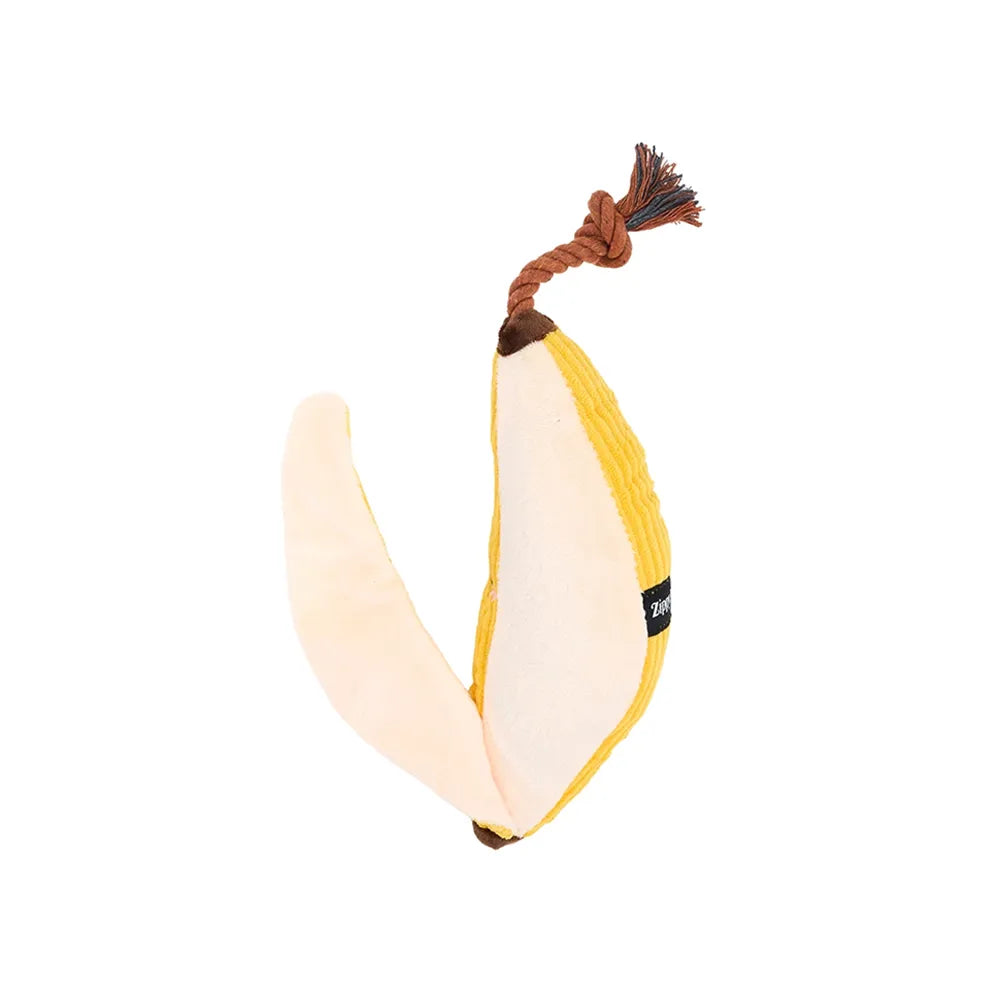 Crinkle Crops Banane – peluche crinkle pour chien ZippyPaws