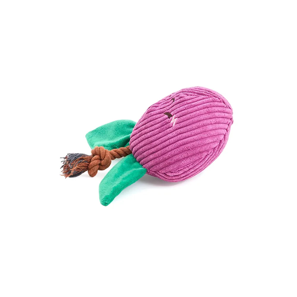 ZippyPaws Crinkle Crops Plum – peluche crinkle squeaker pour chien
