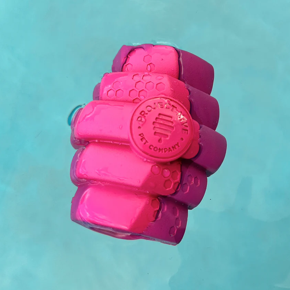 jouet flottant pour chien hive chew toy rose