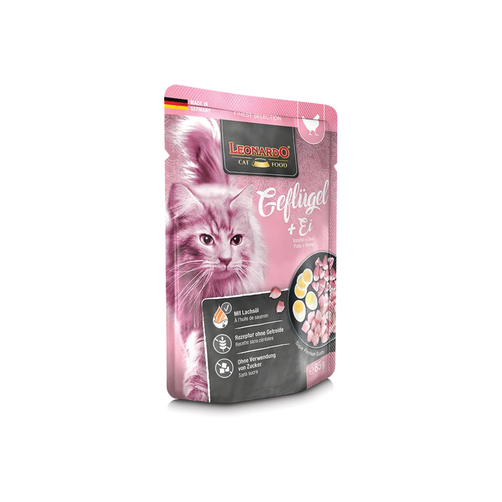 patee pour chat leonardo volaille poulet oeuf