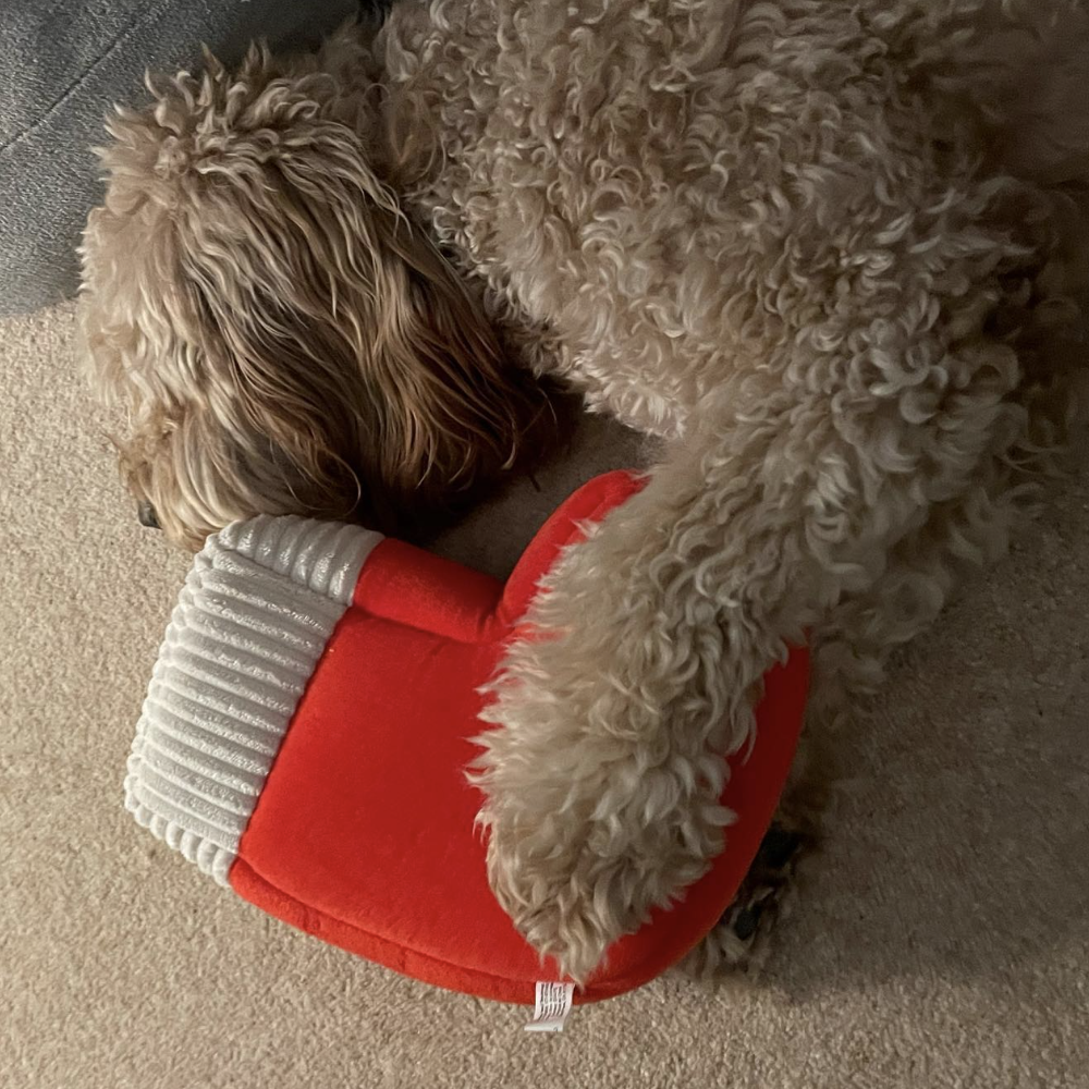 peluche de flair botte de noel naughty or nice pour chien