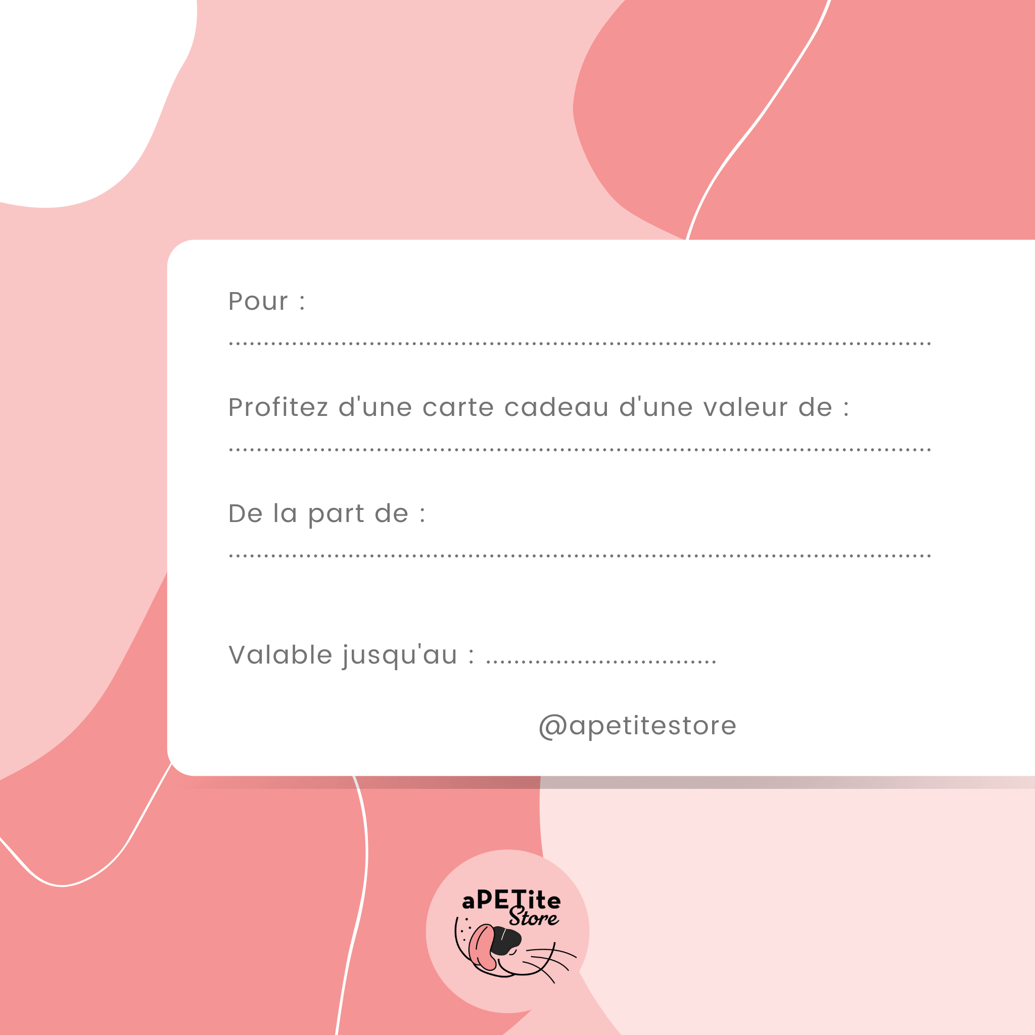 Carte-cadeau aPETite Store - aPETite Store
