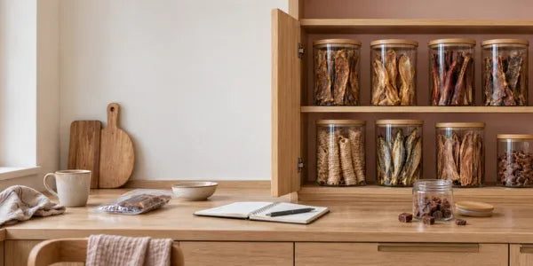 Comment bien conserver ses friandises et mastications pour chien et chat Image
