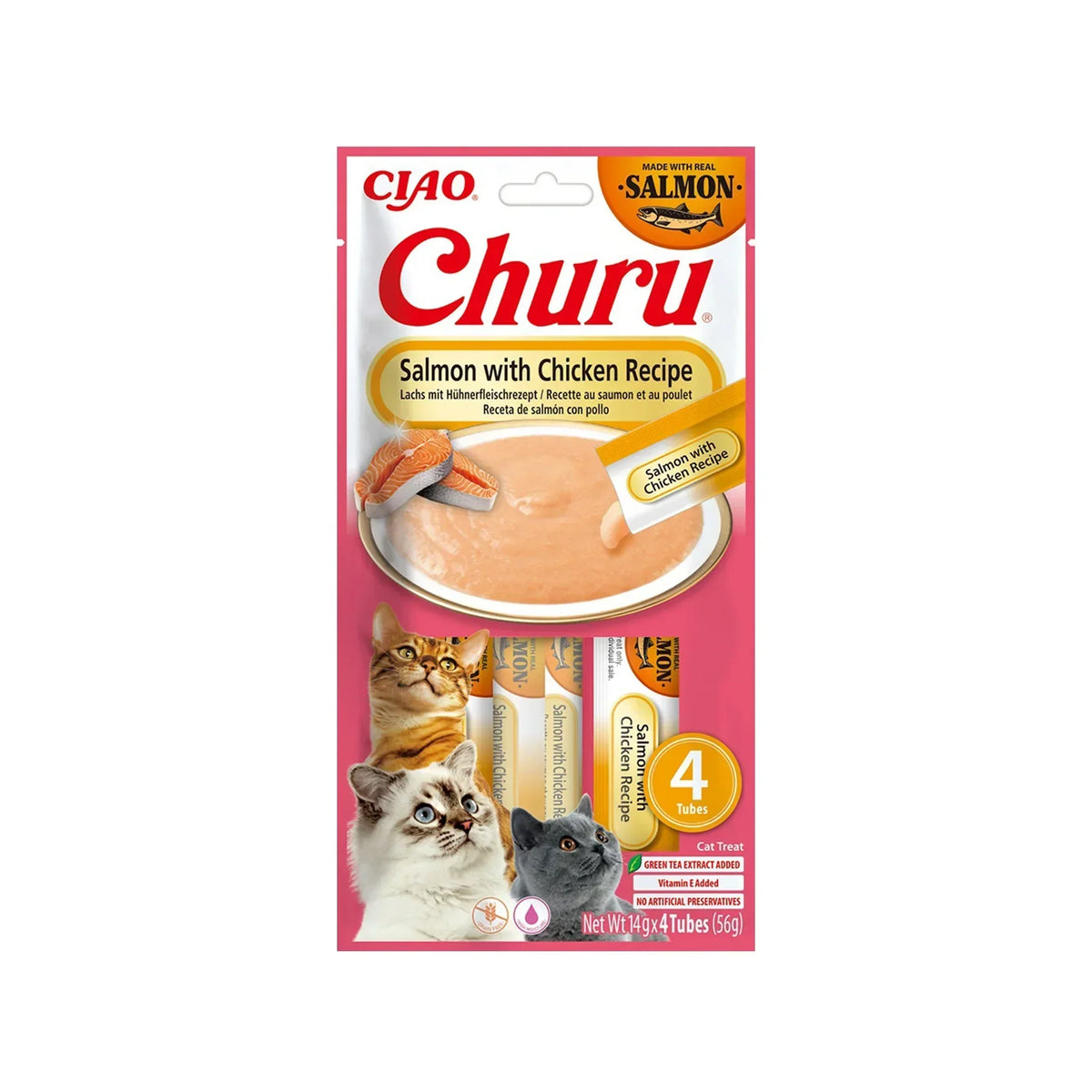 Churu Saumon & Poulet – Sticks crémeux pour chat