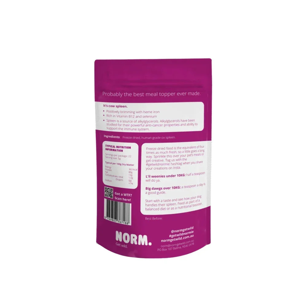 norm topping rate de boeuf lyophilisee meal topper