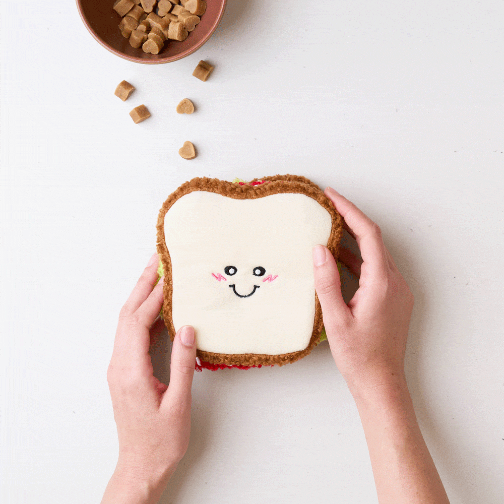 Snufflerz Stacks BLT Sandwich Zippypaws : jouet interactif de fouille pour chien et chat
