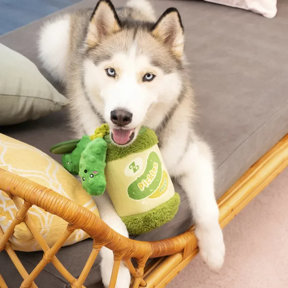 Bungee Burrow Pickle Jar Zippypaws 🥒 – Jeu de fouille interactif pour chien
