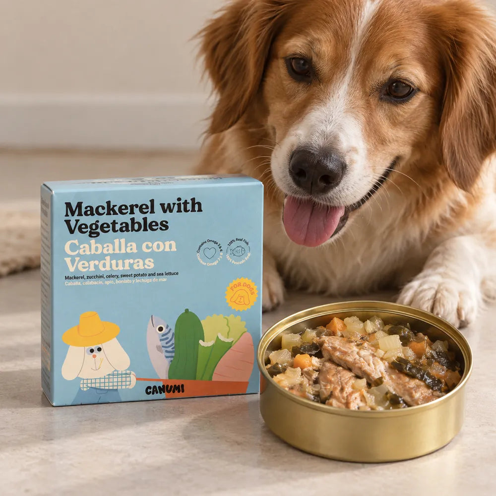 Maquereau aux légumes – Topping pour chien en conserve – Canumi
