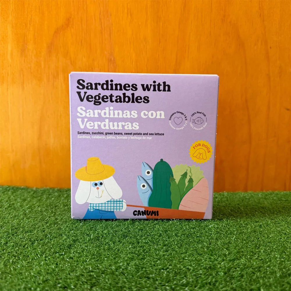 Sardines aux légumes – Topping pour chien en conserve – Canumi