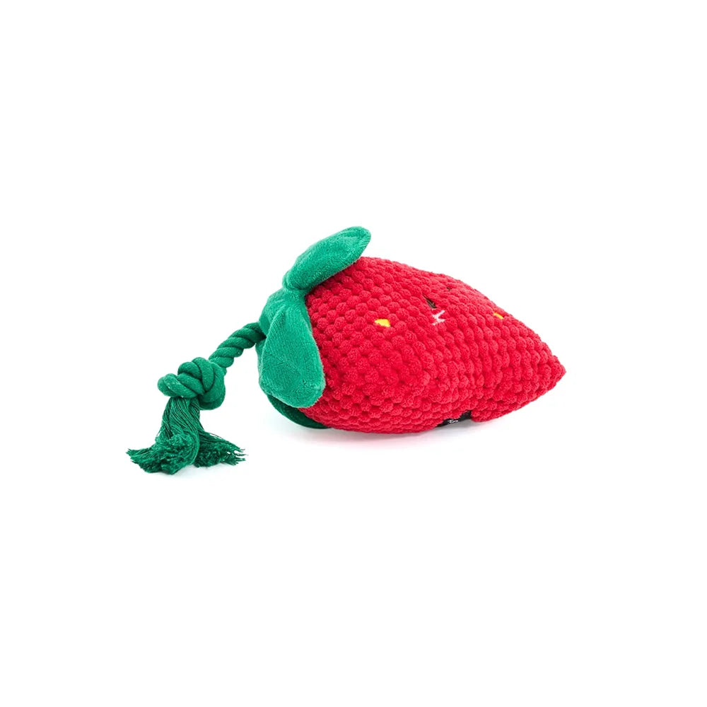 ZippyPaws Crinkle Crops Strawberry – peluche crinkle squeaker pour chien