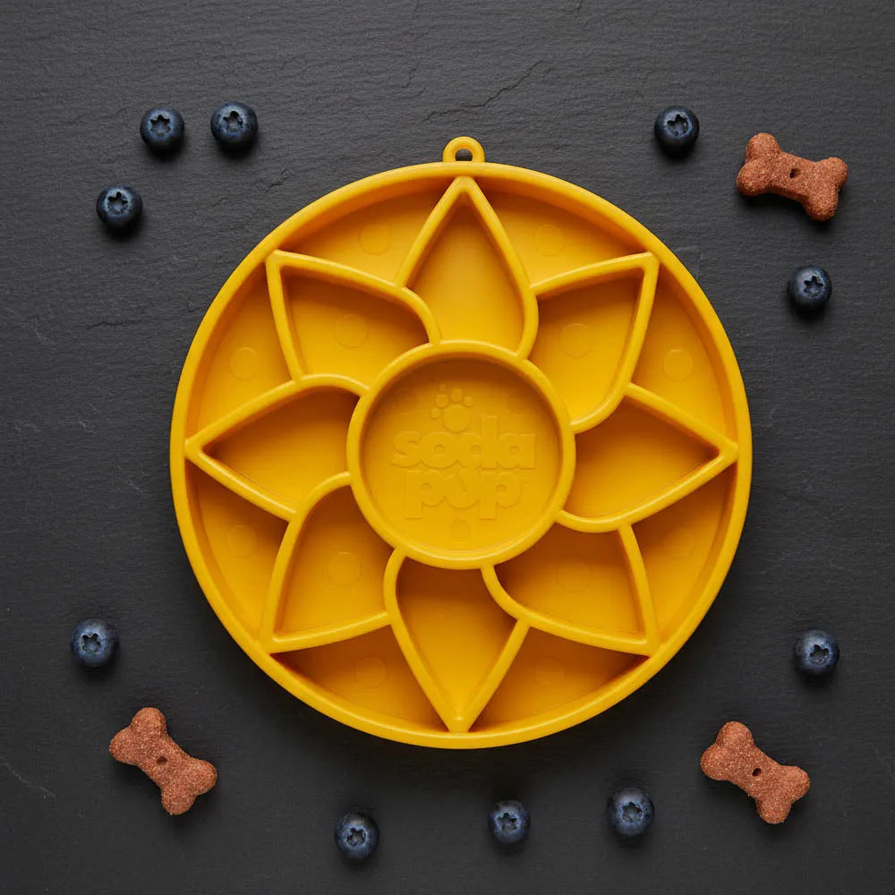 Plateau d'enrichissement anti-glouton Sunflower Softie – Shallow eTray souple pour chien – Sodapup
