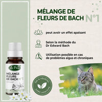 Fleurs de Bach n° 1 LaPura – Granules apaisantes pour chien et chat – 10g