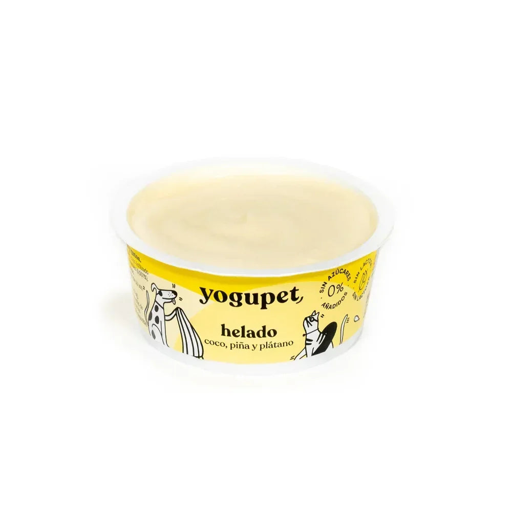 Crème à glacer pasteurisées sans lactose pour chiens et chats 🍦🍉🍓🍏🍐🥝🥥🍍🍌 – Yogupet – 110g