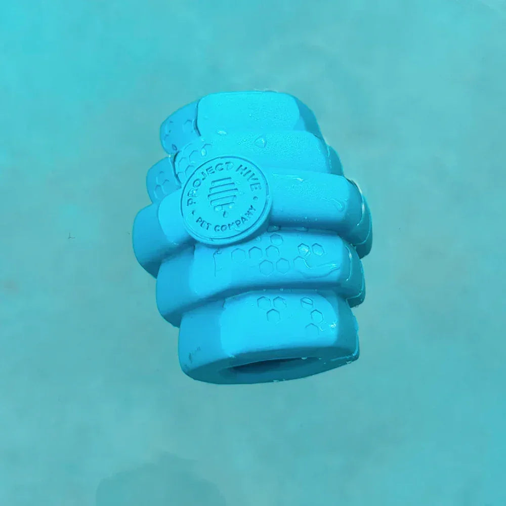 jouet flottant pour chien hive chew toy bleu