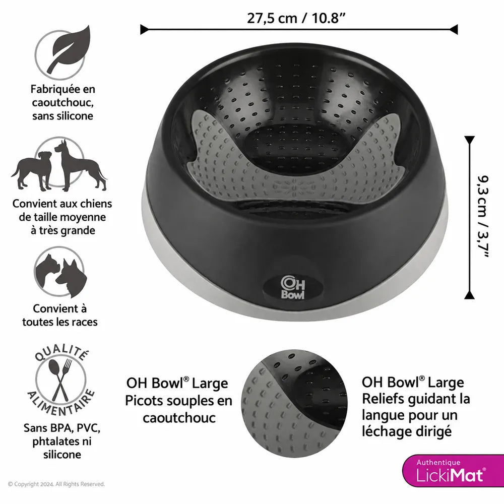 Lickimat OH Bowl – Gamelle à lécher pour chien – S, M et L