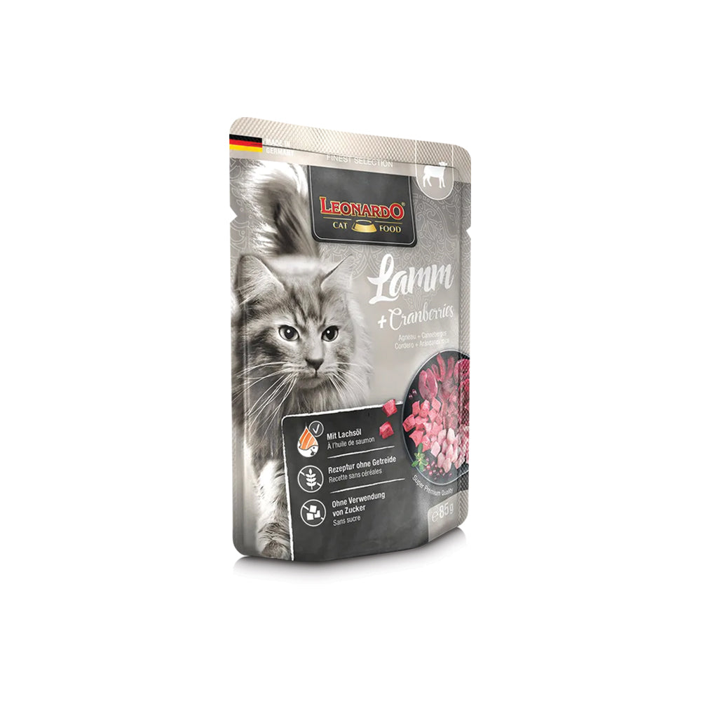 patee pour chat leonardo agneau canneberges