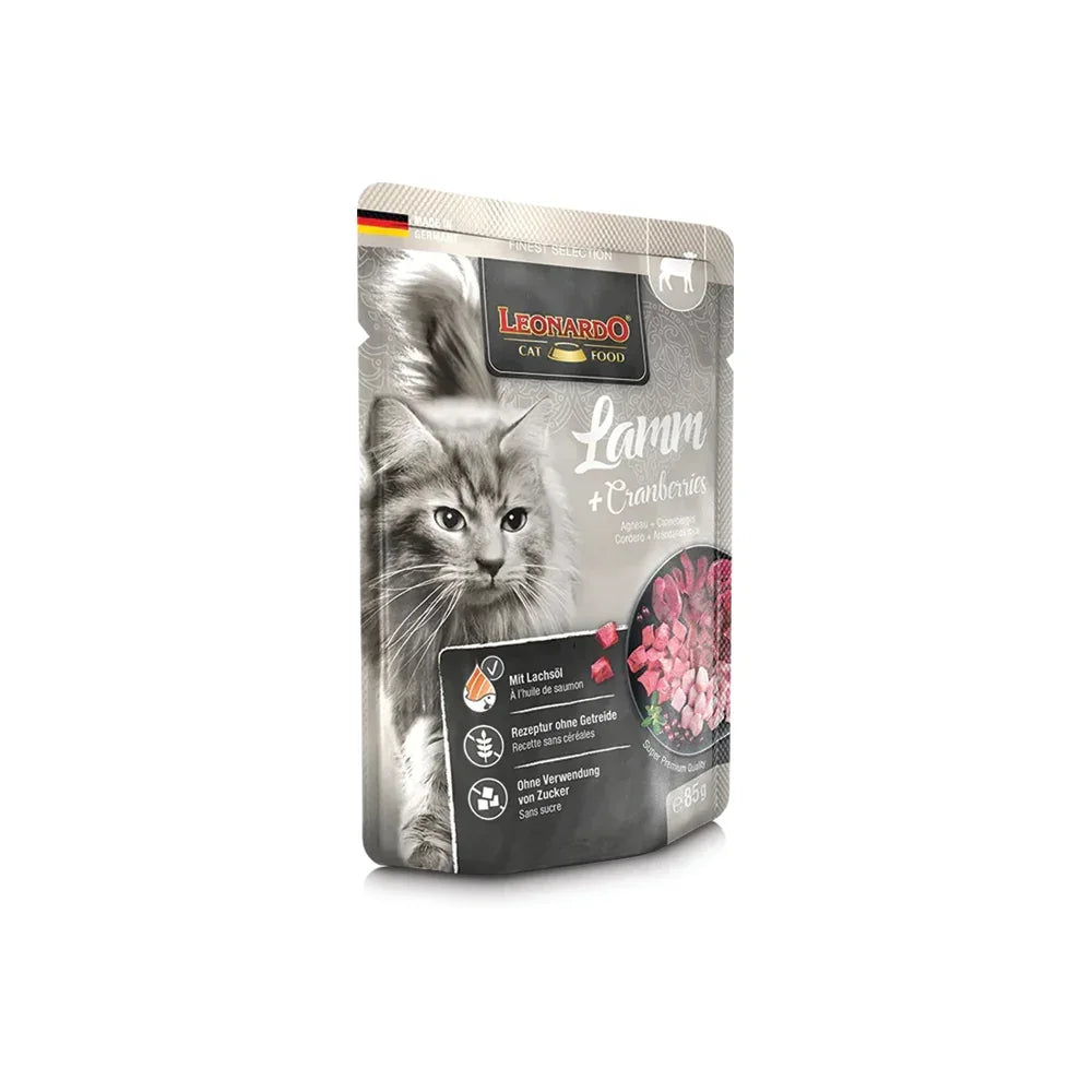 patee pour chat leonardo agneau canneberges