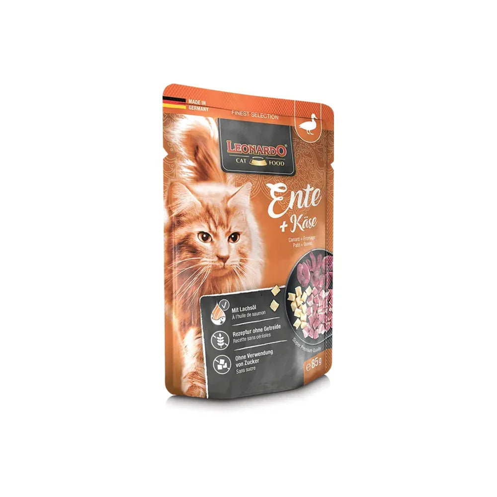 patee pour chat leonardo canard fromage