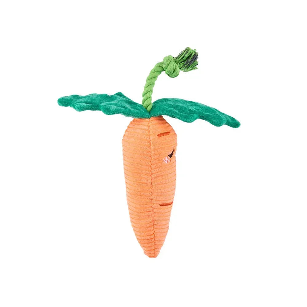 Crinkle Crops Carotte – Peluche pour chien Zippy Paws
