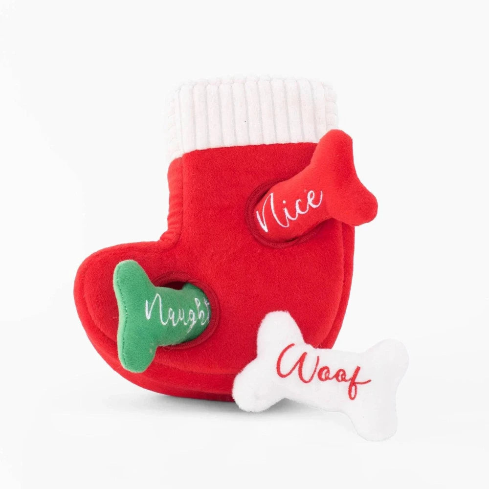 peluche de flair de noel botte de noel naughty or nice