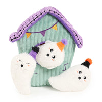 Peluche de flair Maison Hantée – Jouet d'occupation pour chien – ZippyPaws® Burrow™ Halloween