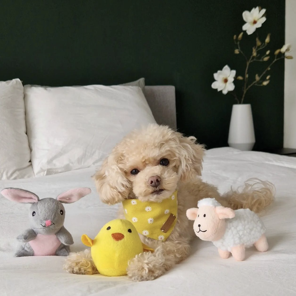 peluche de flair pour chien oeuf de paques