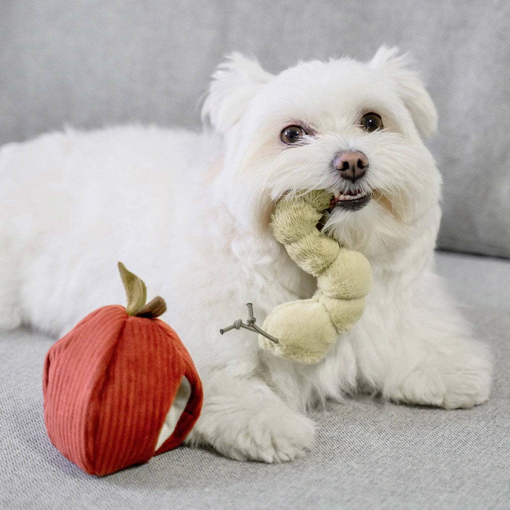 peluche de flair pomme et vers lambwolf