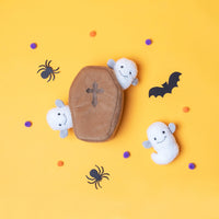 Peluche de flair Cercueil et Fantômes – Jouet d'occupation pour chien – ZippyPaws® Burrow™ Halloween