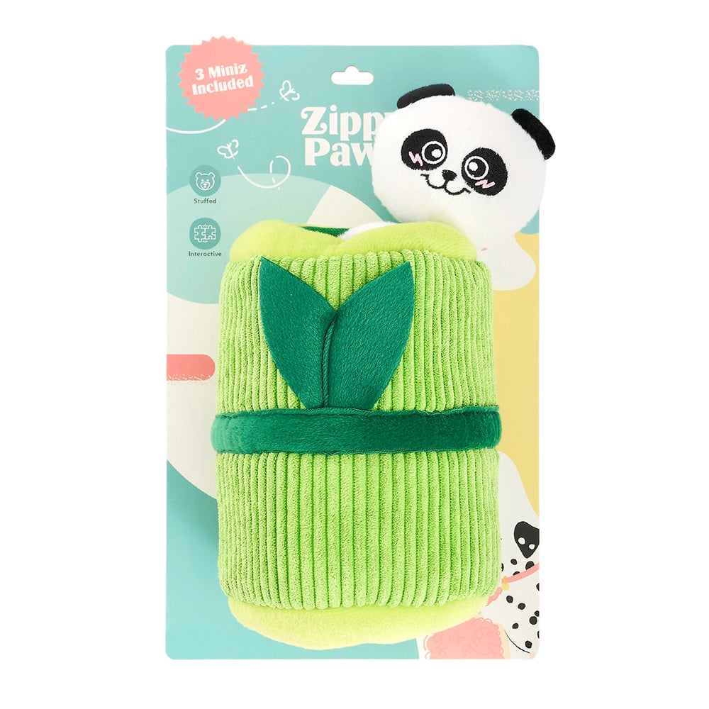Peluche de flair Pandas dans le Bambou – Jouet d'occupation pour chien – ZippyPaws® Burrow™
