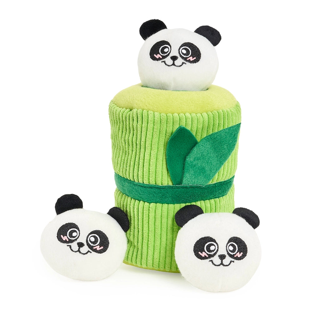 Peluche de flair Pandas dans le Bambou – Jouet d'occupation pour chien – ZippyPaws® Burrow™