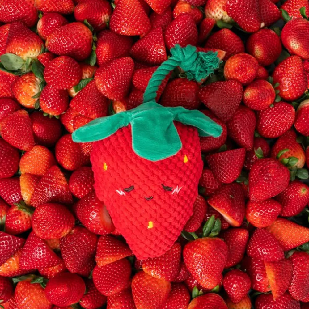 Crinkle Crops Fraise ZippyPaws – peluche squeaker pour chien
