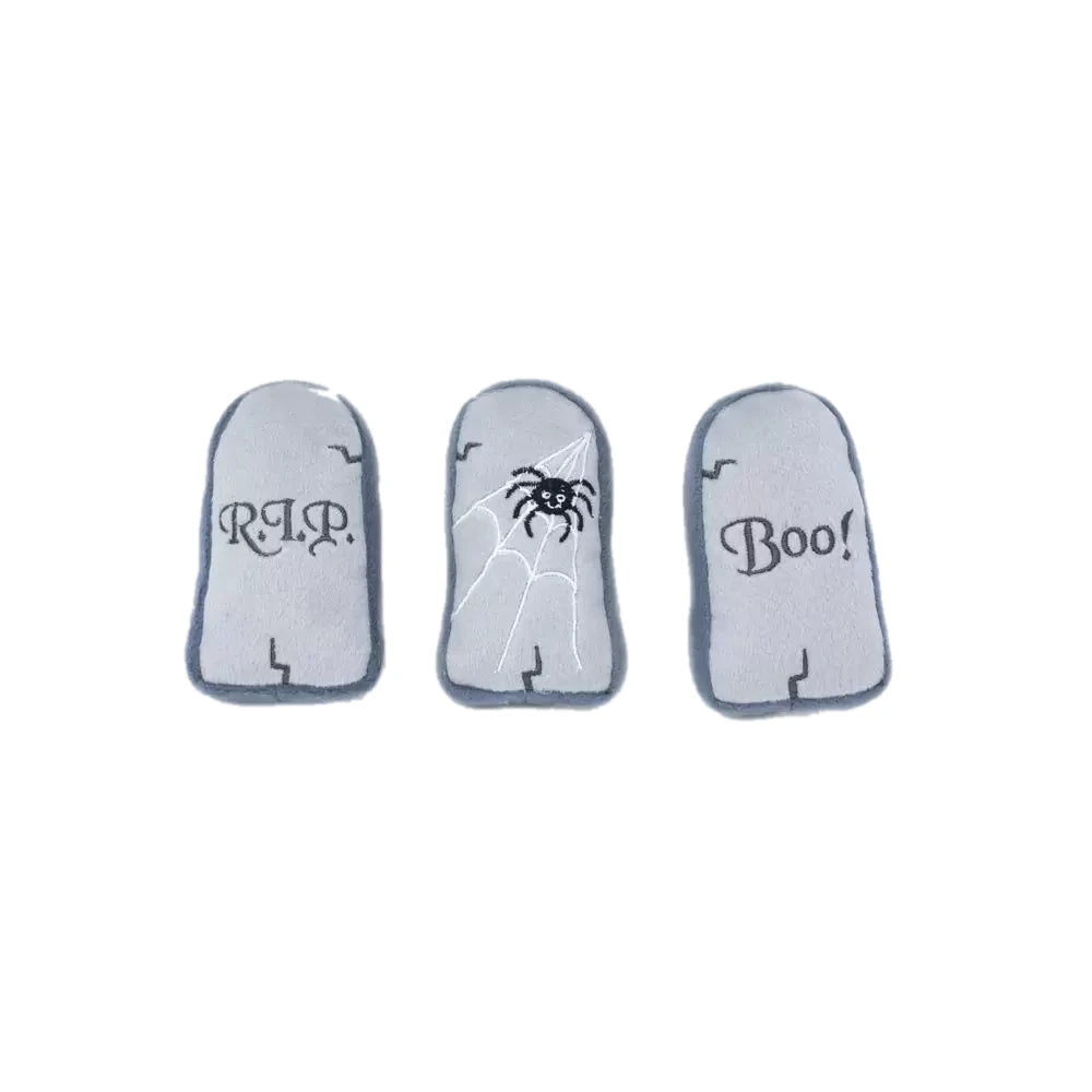 Peluche Miniz Pierres Tombales – Lot de 3 jouets pour chien – ZippyPaws® Halloween