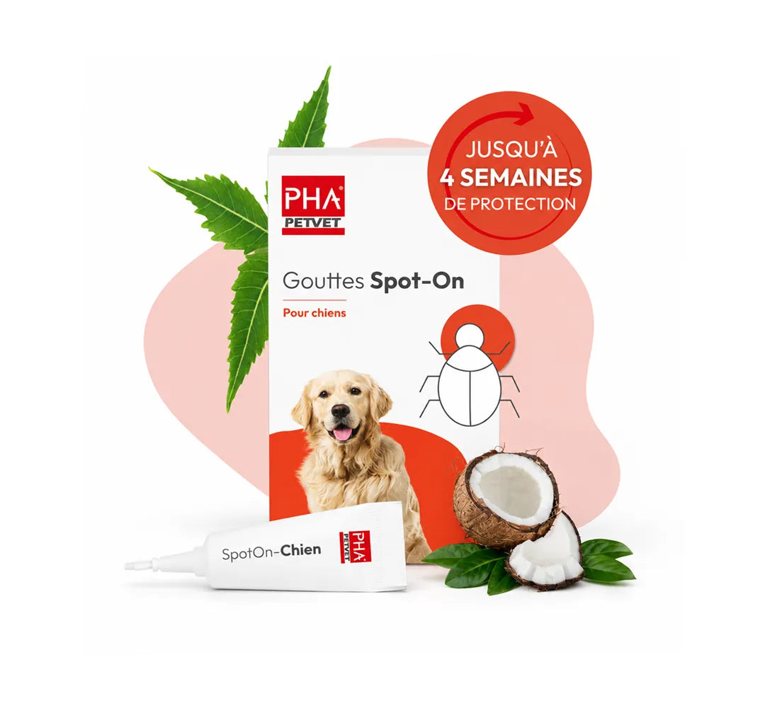 PHA SpotOn – Pipettes antiparasitaires naturelles pour chien – 2 x 2 mL