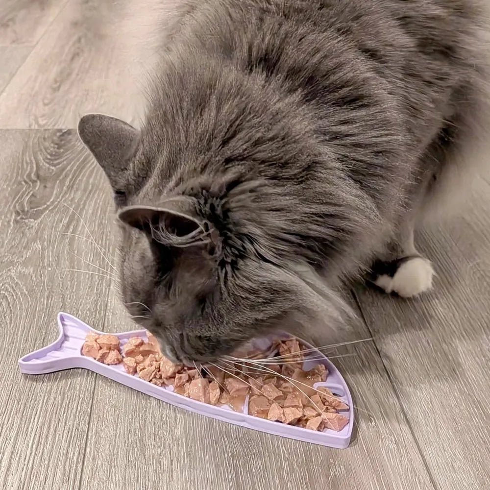 Tapis de léchage Poisson Rouge – eMat mini pour chat – Sodapup®