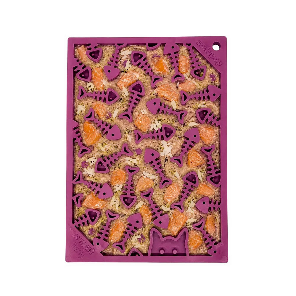 Tapis de léchage Fishy – eMat mini pour chien et chat – Sodapup®
