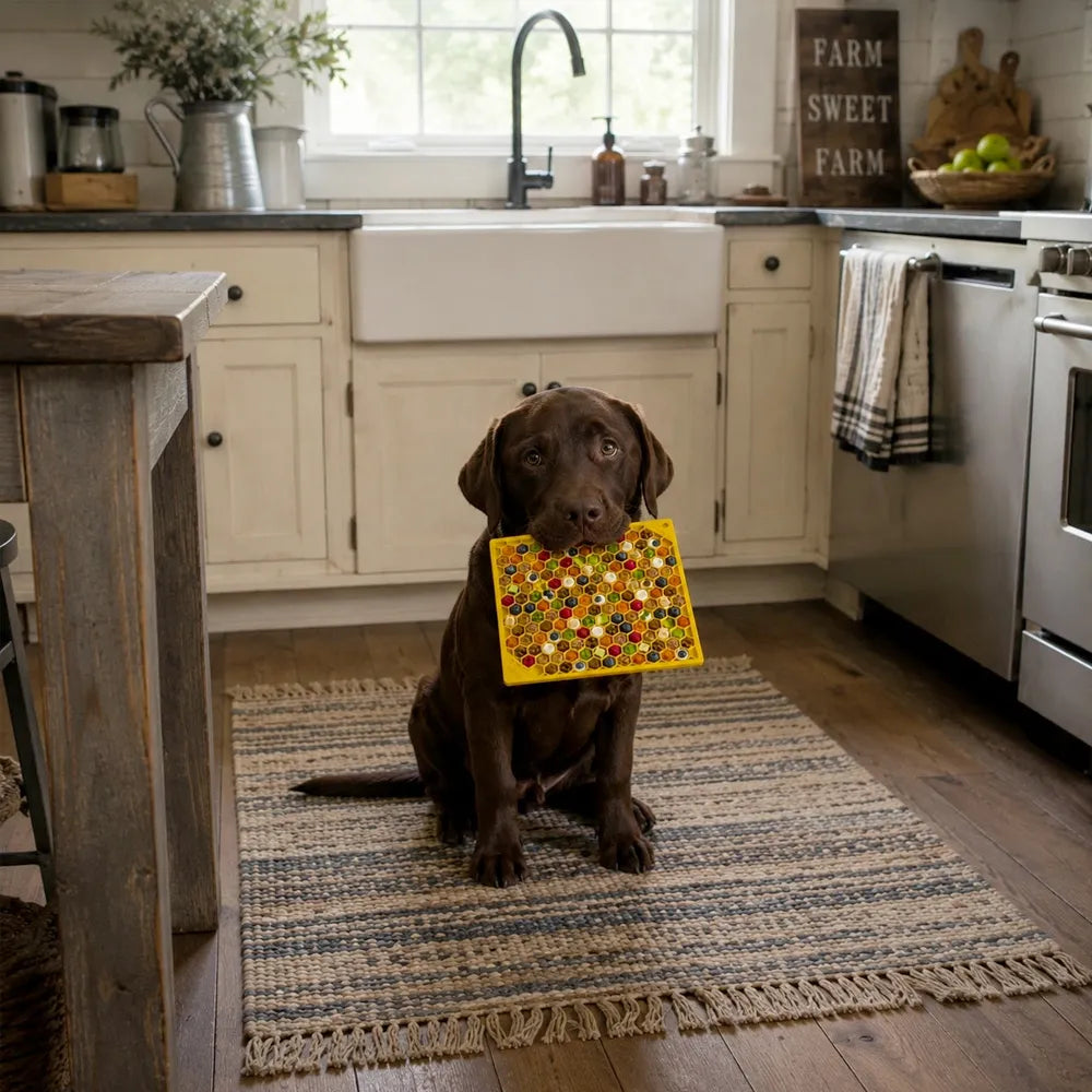 Tapis de léchage Nid d'Abeille – eMat pour chien et chat – Sodapup®