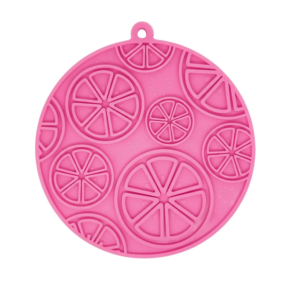 Tapis de léchage Agrumes – eMat à ventouses pour chien – Sodapup®
