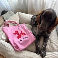 Tote bag A PET STORE – Sac en toile zippé rose avec poche intérieure