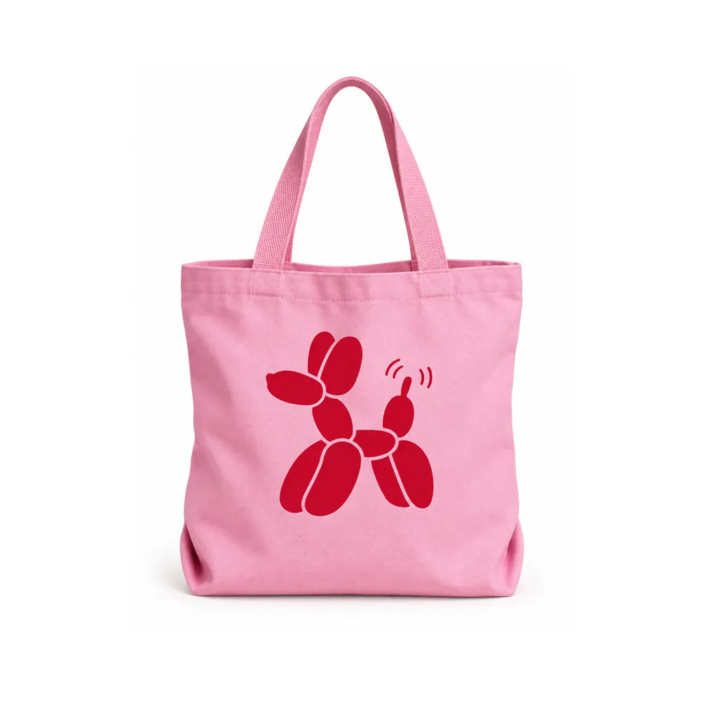 Tote bag A PET STORE – Sac en toile zippé rose avec poche intérieure