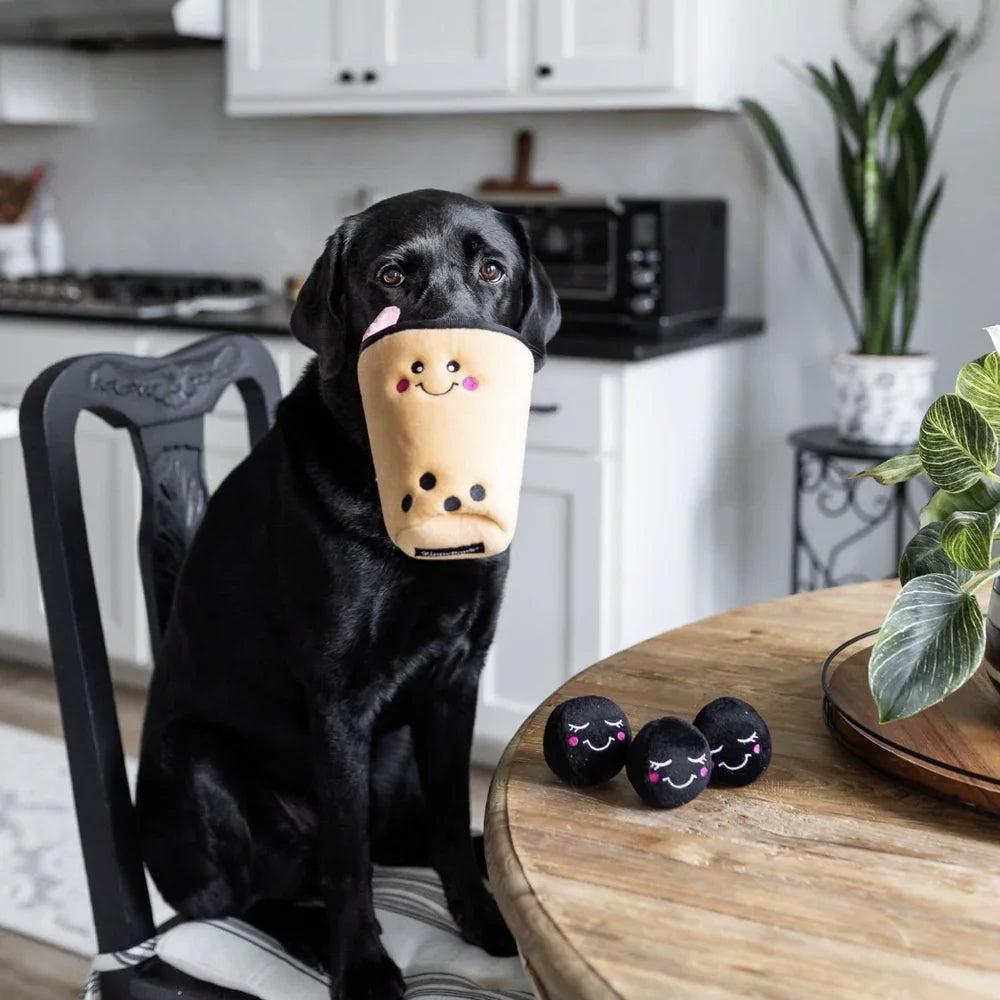 peluche de flair pour chiens bubble tea