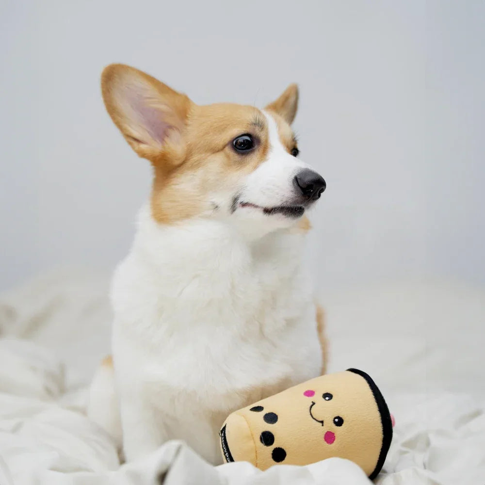 peluche de flair bubble milk tea pour chien