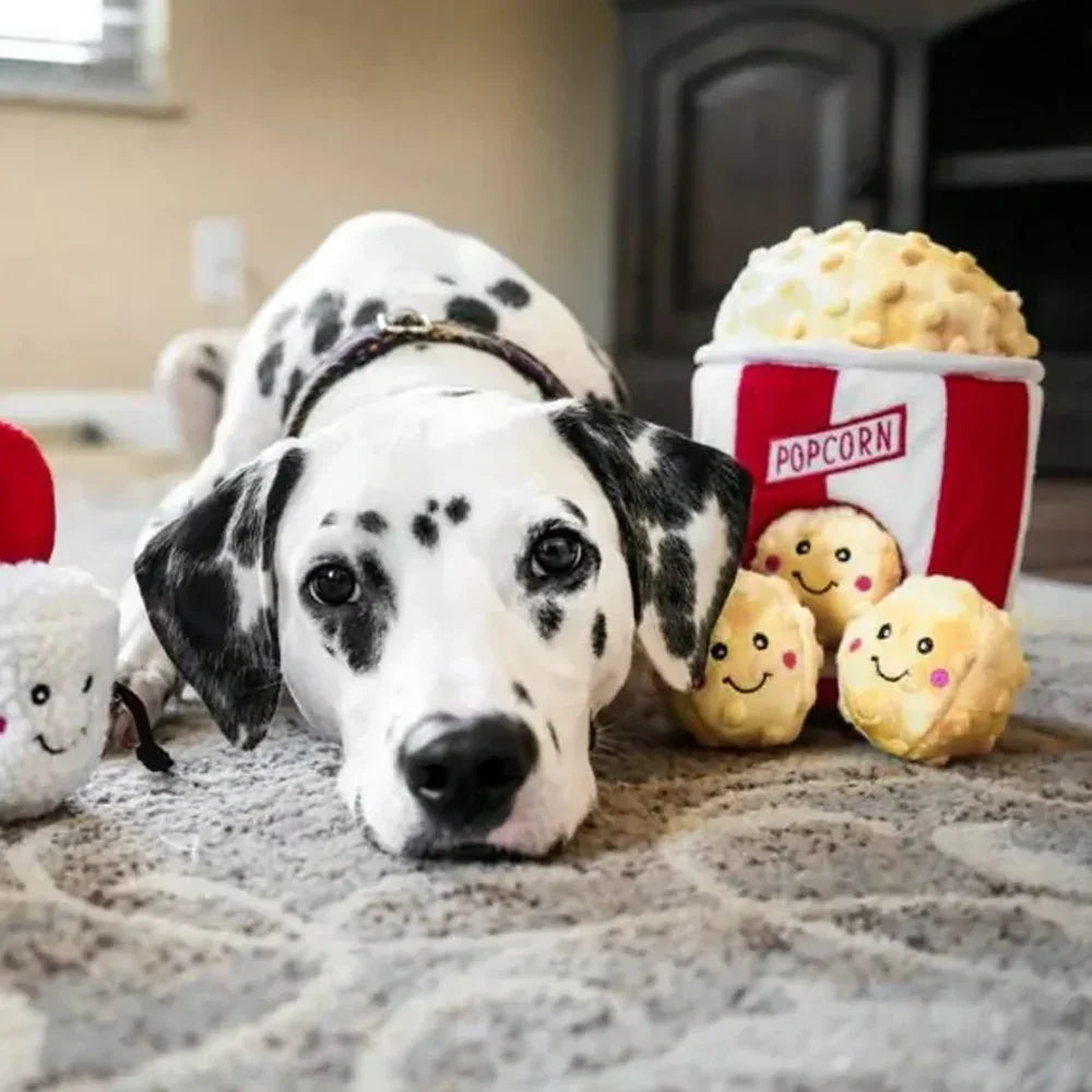 peluche de flair popcorn pour chien zippypaws