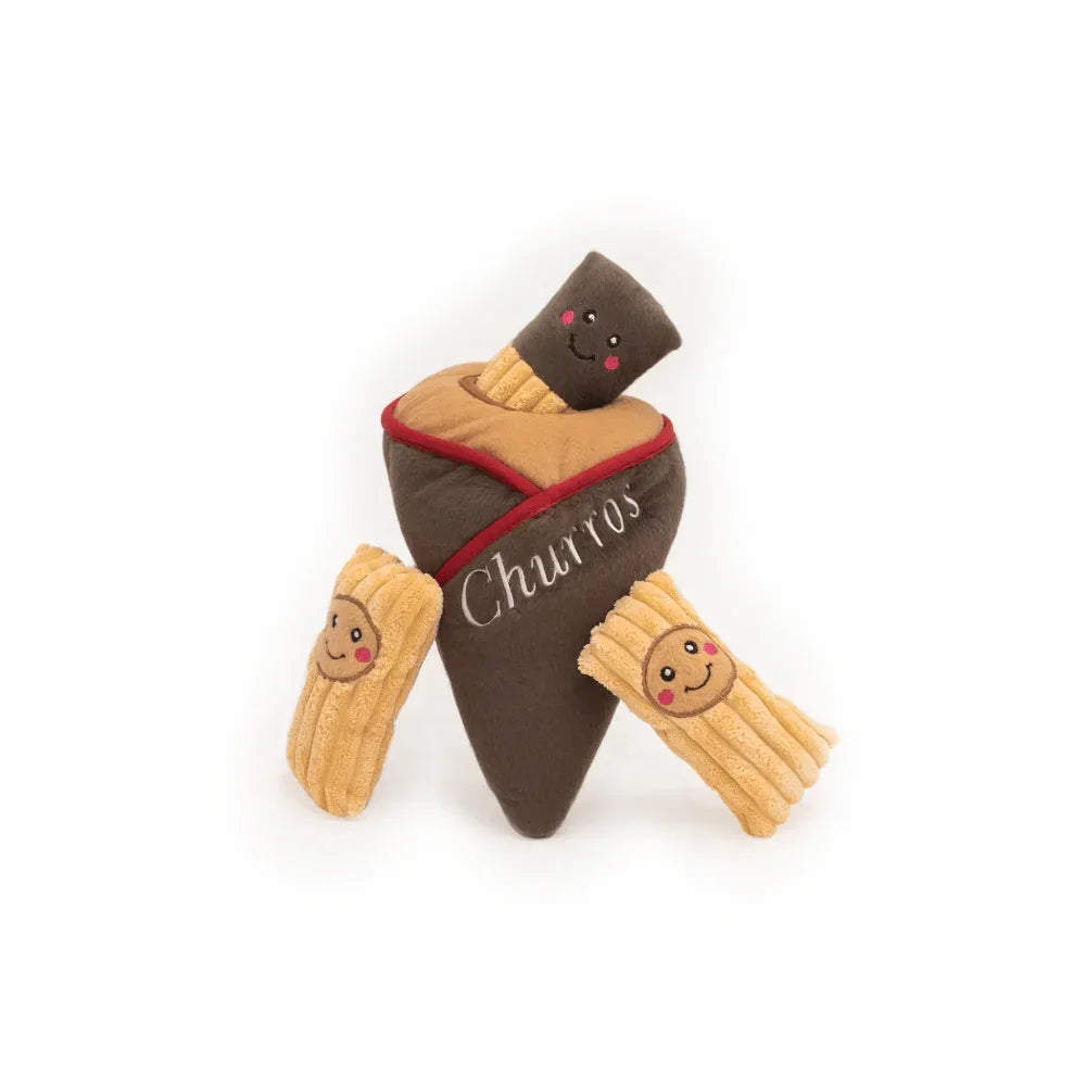 peluche churros chien