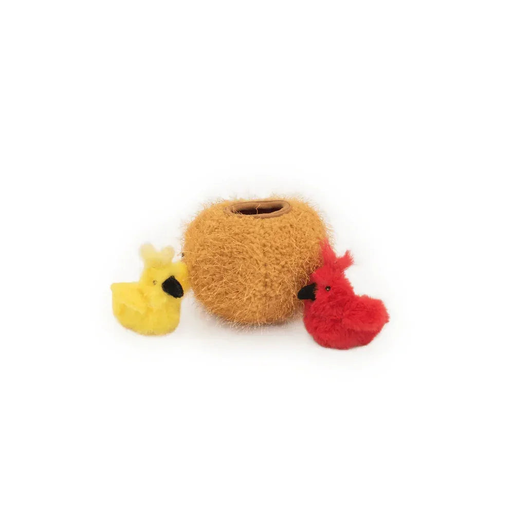 peluche d'occupation pour chat nid et oiseau