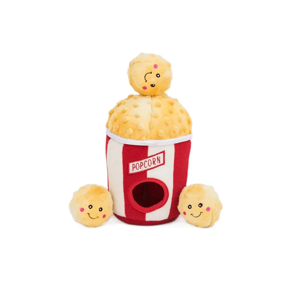 peluche d'enrichissement pour chien popcorn