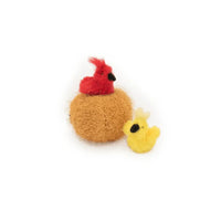 peluche de flair pour chat nid et oiseaux