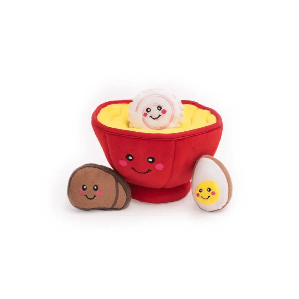 peluche d'occupation bol de ramen zippy paws